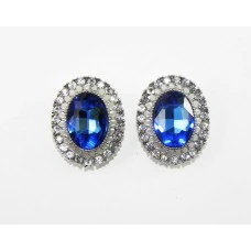 Boucles d'oreilles Ovale saphir