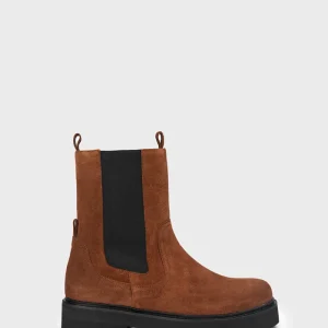 ANAKI JONNA Boots Veau Velours Cigare