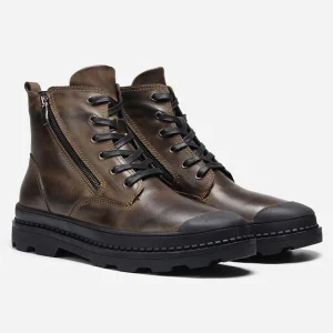 Bottes en cuir véritable