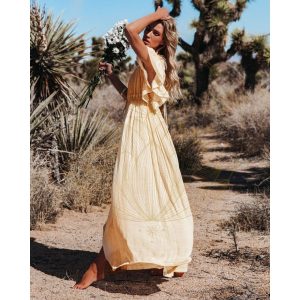 Robe Crème Longue Bohème