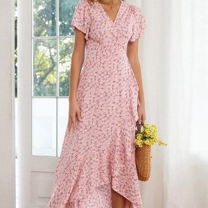 Robe Longue Femme Champêtre Petite Fleur